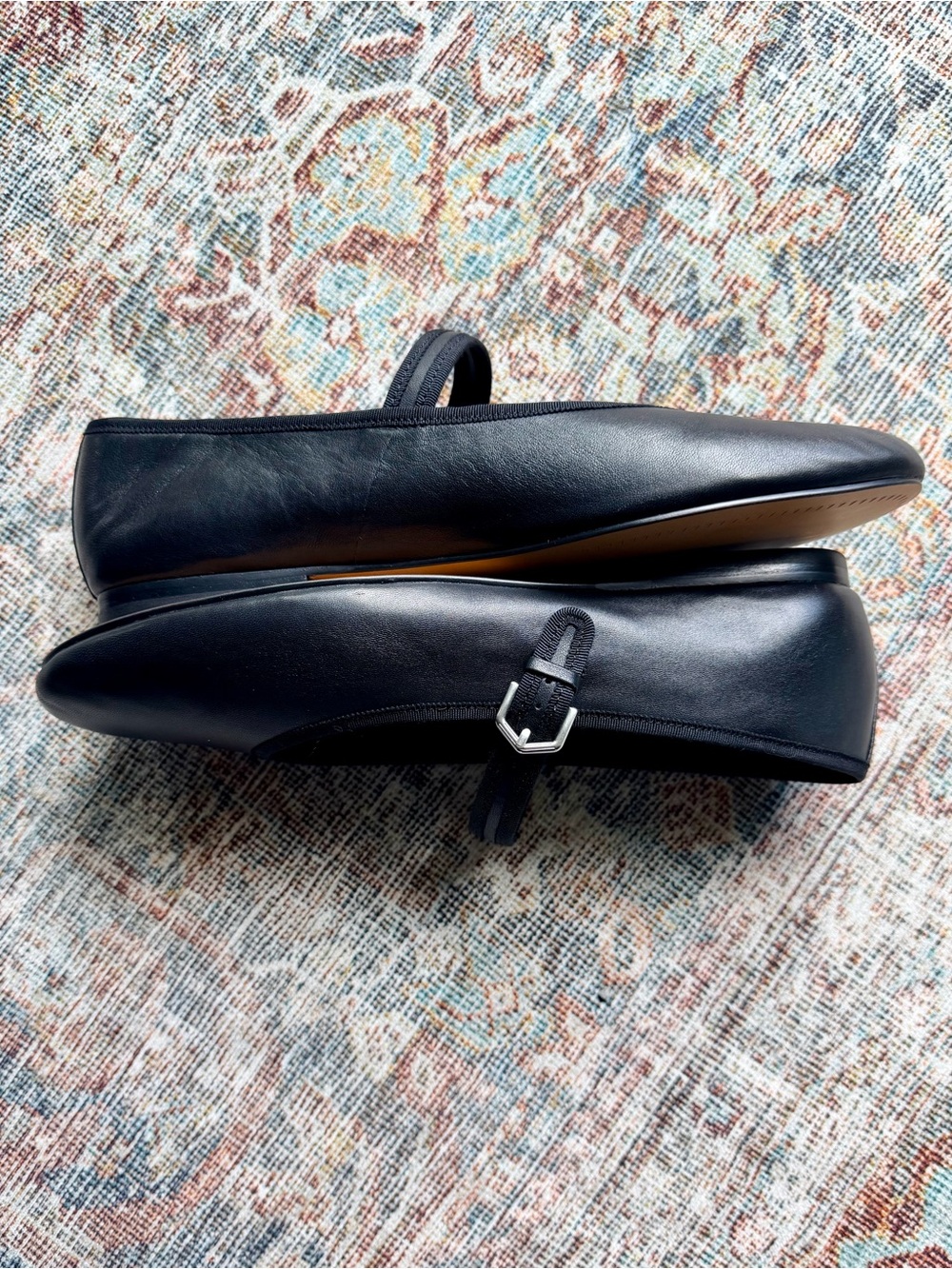 Dolce Vita Black Roslyn Mary Jane Flats with Adjustable Strap - Picture 5 of 9